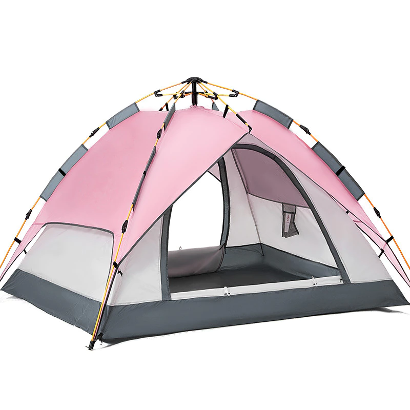 Cheap Goat Tents 4 5 People Large Tent Quick Setup Family Camping Tent Pink And Green Tent Camping Hiking Foldable Folding Tent Double Layer   